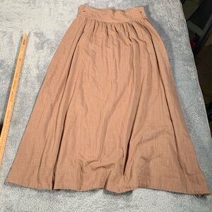 Able cotton brown maxi skirt large